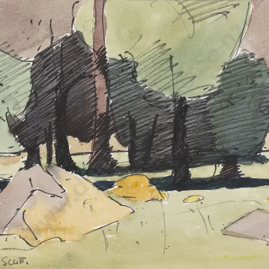 Norman Scott (1931 - 1978) - Tree Study
