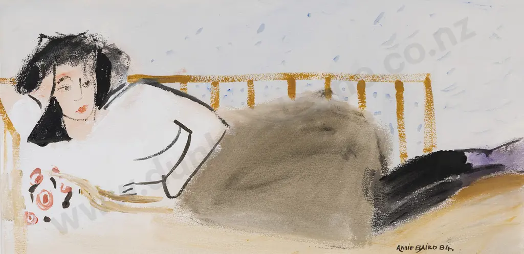 Annie Baird (1932 - 1999) - Reclining Figure Study Image 1++
