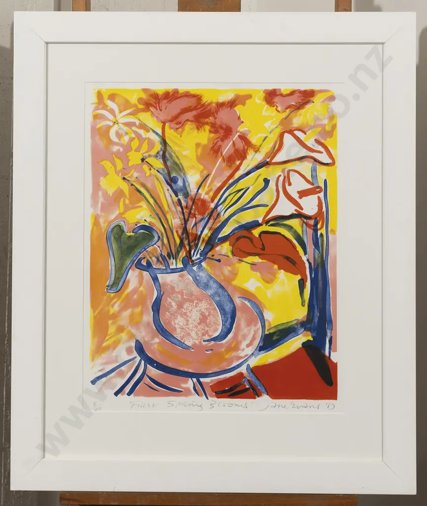 Jane Evans (1946 - 2012) - First Spring Blooms Image 1++