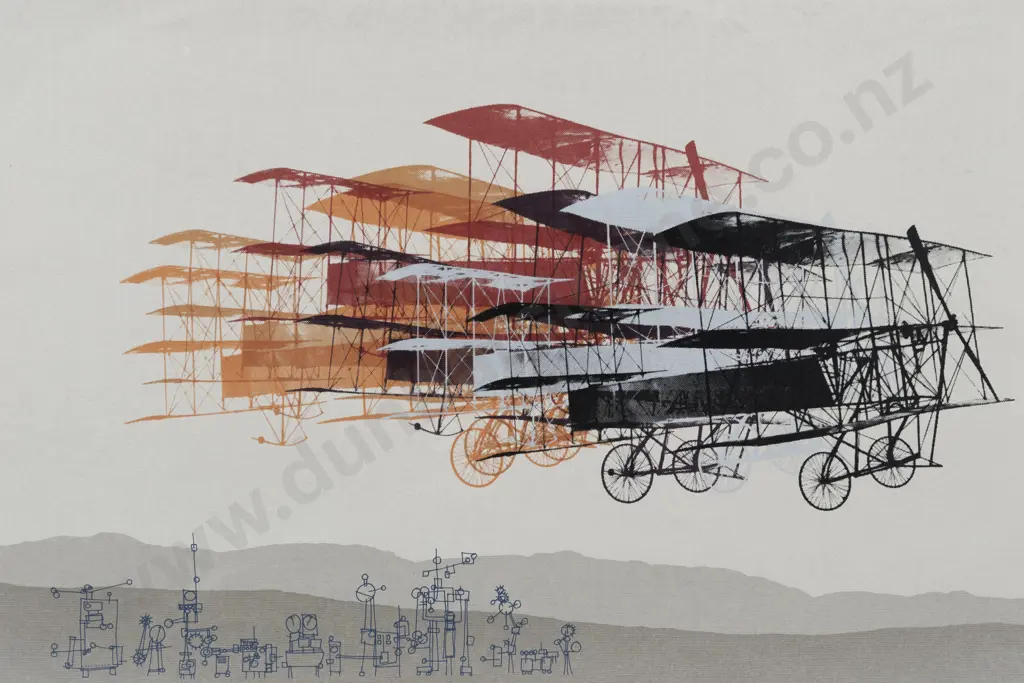 Ted Dutch (1928 - 2008) - Flying Machine V (unframed) Image 1++