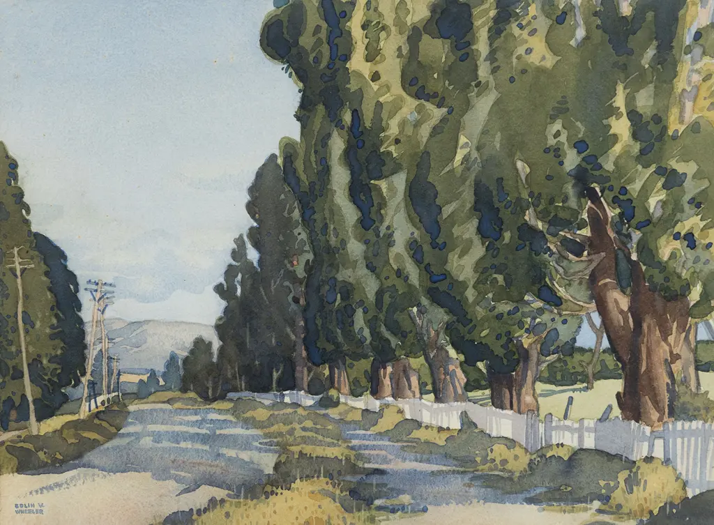 Colin Wheeler (1919 - 2012) - Tree lined Lane Image 1++
