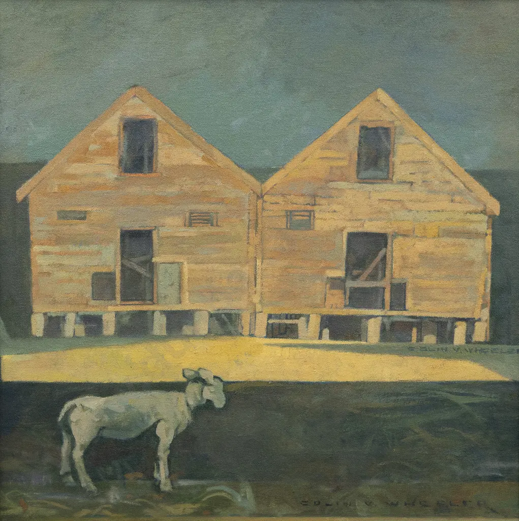Colin Wheeler (1919 - 2012) - Farm Buildings & Sheep Image 1++