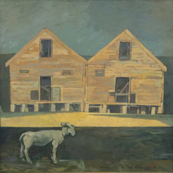 Colin Wheeler (1919 - 2012) - Farm Buildings & Sheep