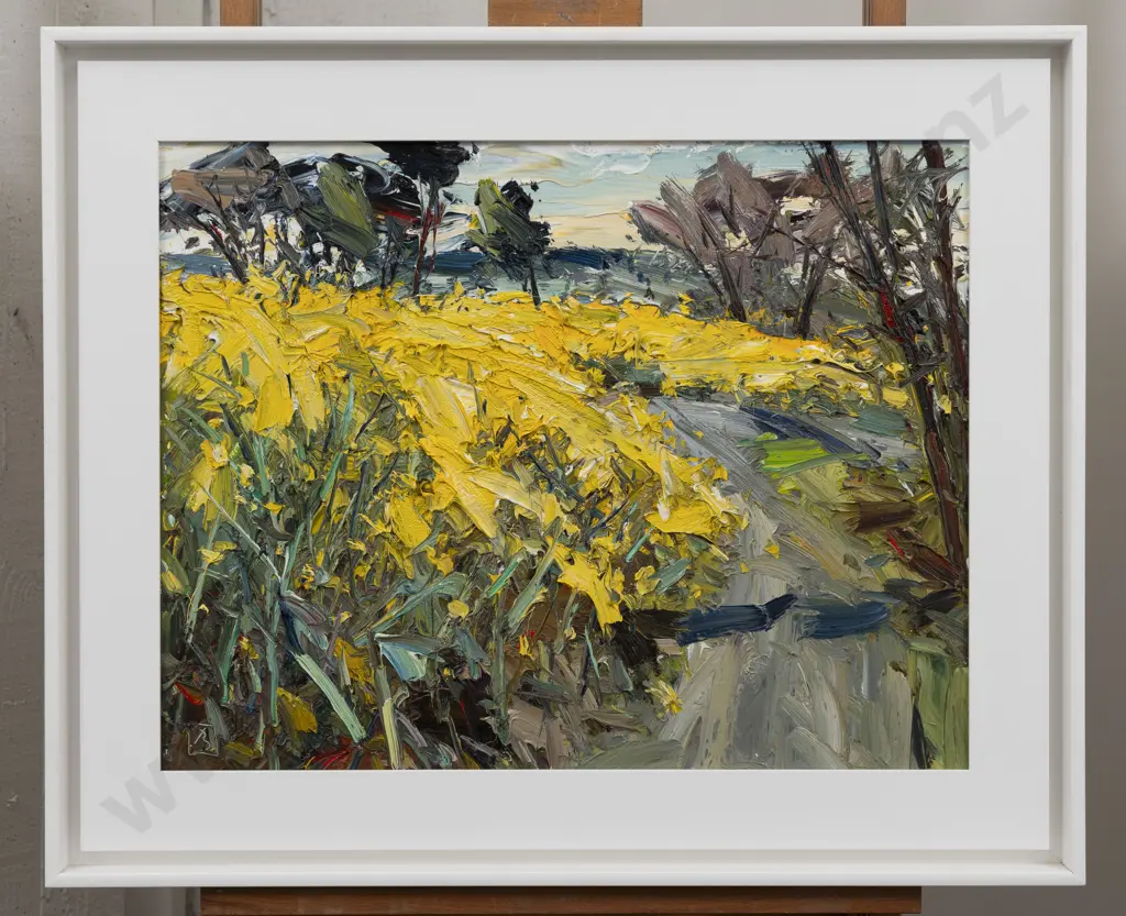 John Badcock (b 1952) - Kale Fields Geraldine Flat Image 1++