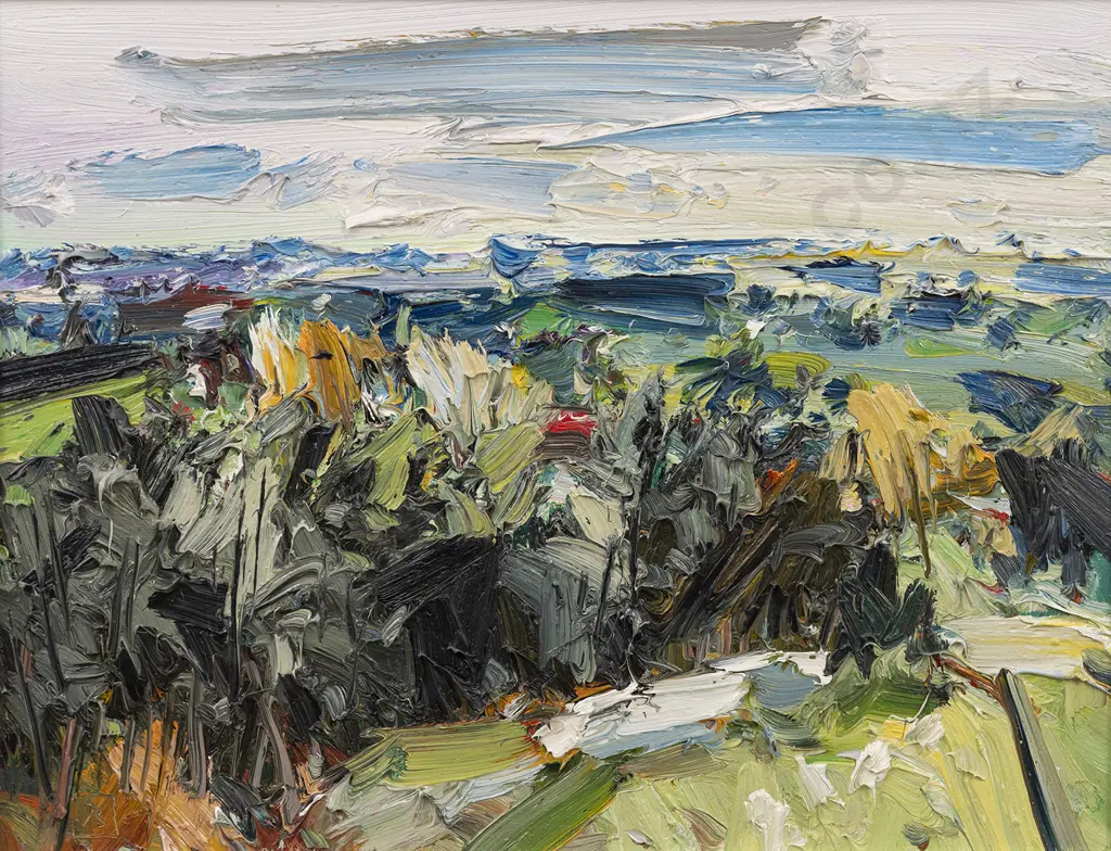 John Badcock (b 1952) - Looking East From Studio Image 1++