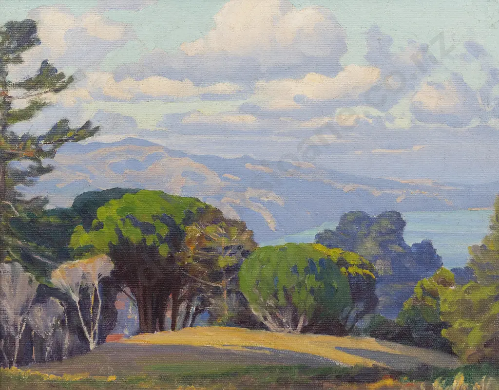 Marcus King (1891 - 1983) - Botanical Gardens From Cable Car Image 1++