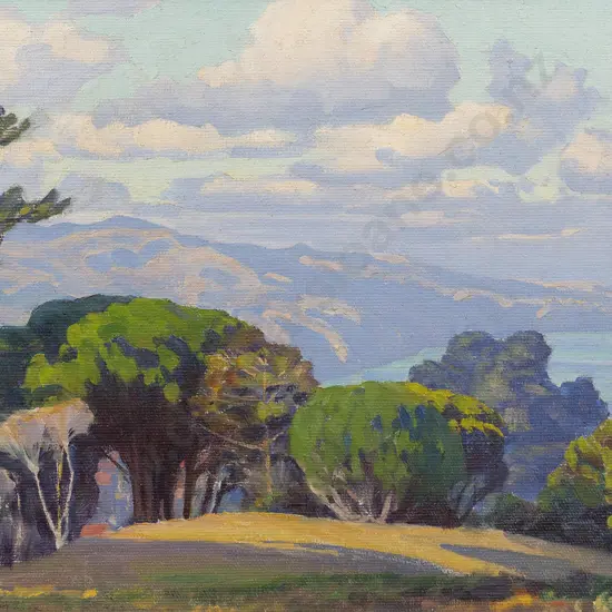 Marcus King (1891 - 1983) - Botanical Gardens From Cable Car