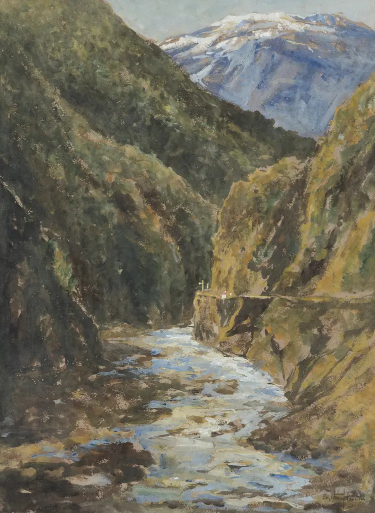 Blythe Fletcher (1890 - 1949) - Otira Gorge Image 1++