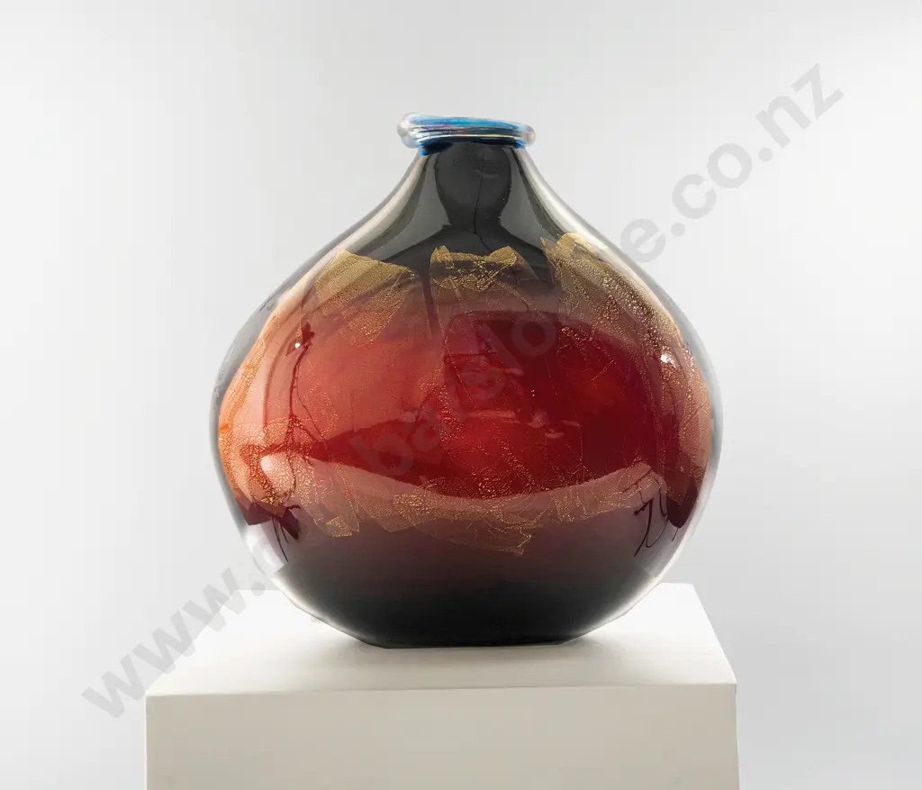 Garry Nash Large Opalino Gold Leaf Vase Image 1++