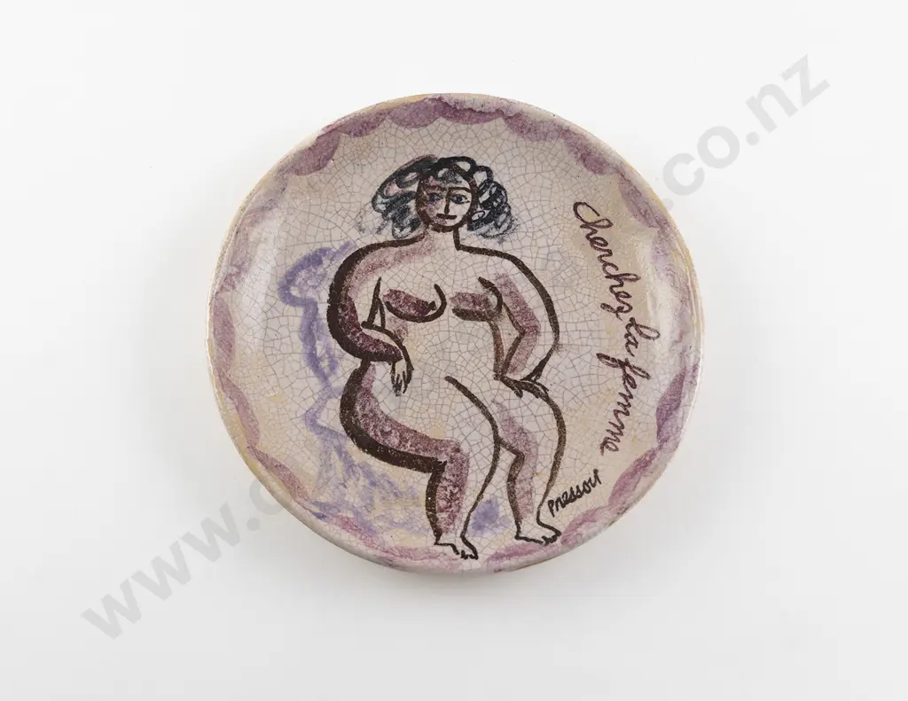 Esther Pressoir Hand Painted Ceramic Plate Image 1++