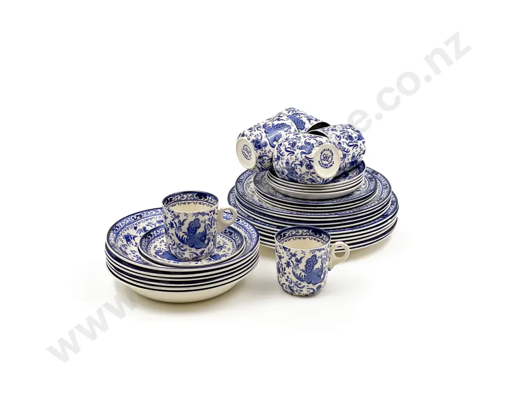 Qty of Burleigh Ware Blue and White China Image 1++