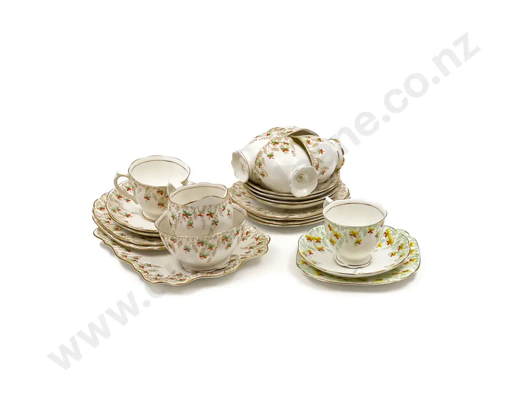 Royal Albert Fancy China Part Tea Set Image 1++