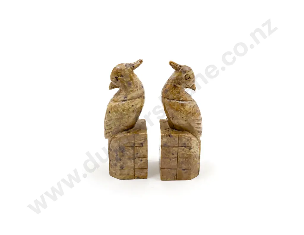 Pair Soapstone Birds Image 1++
