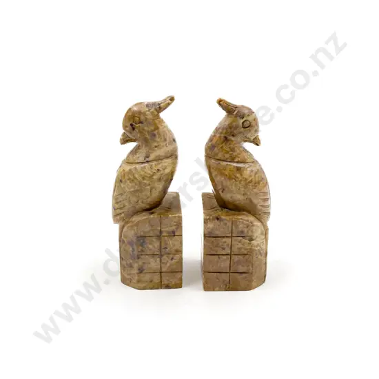 Pair Soapstone Birds