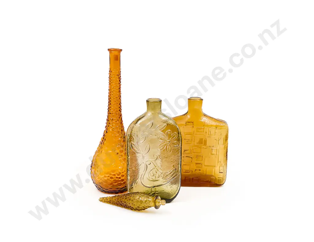 Three Vintage Glass Bottles Image 1++