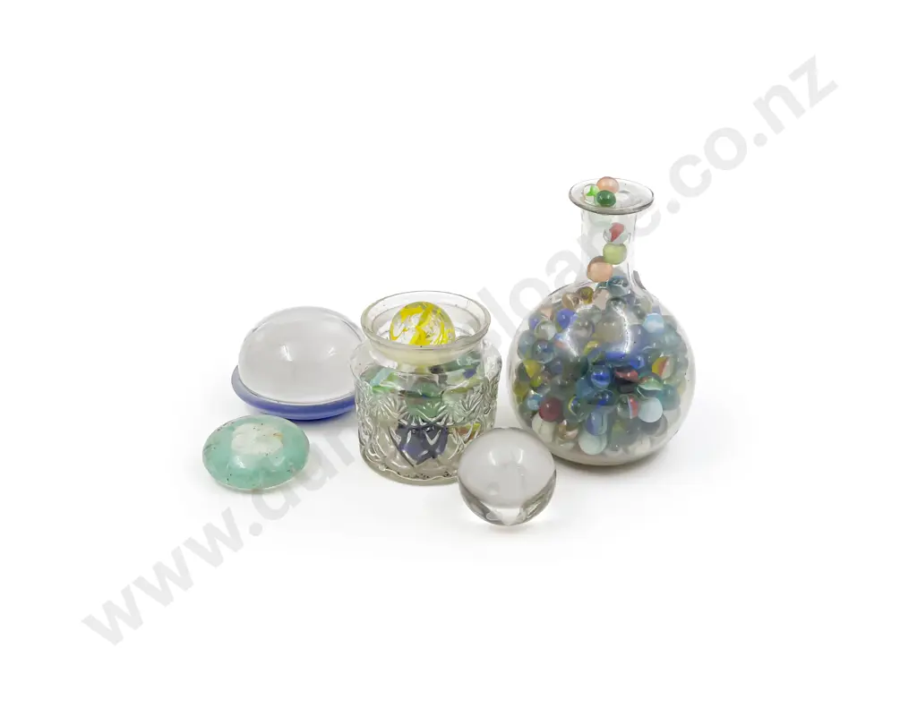 Qty of Assorted Art Glass together with Marbles Image 1++
