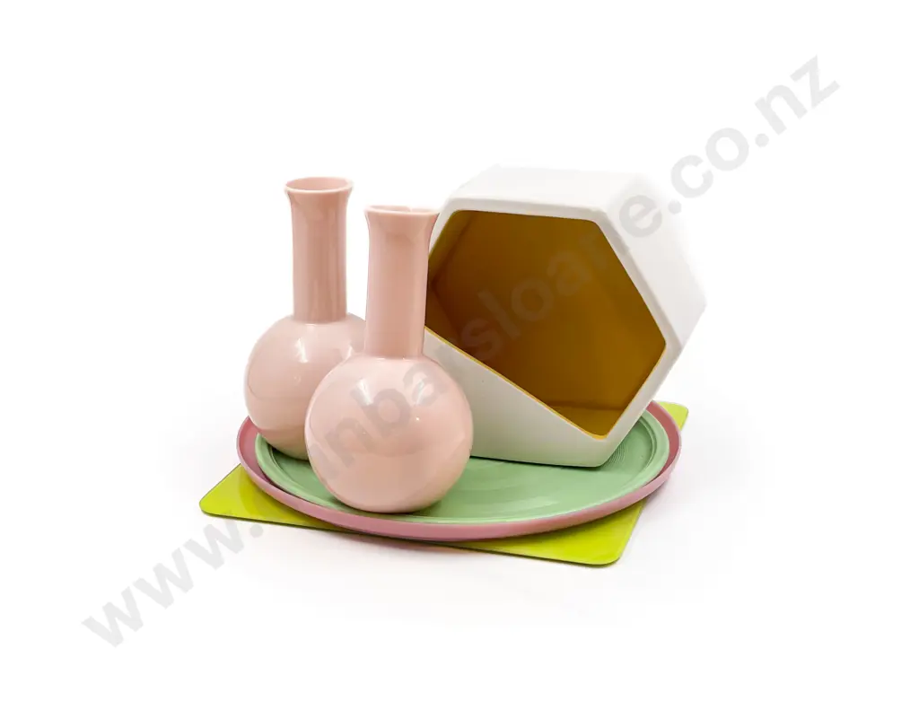 Pair of Glass Vases together with Modern Wall Pocket etc. Image 1++
