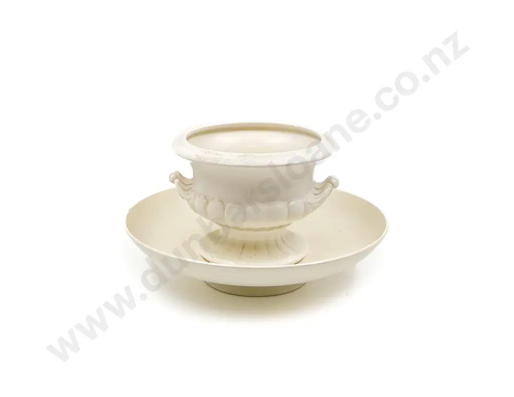 Crown Lynn Pedestal Bowl (rim chip) together with Crown Lynn Vase Image 1++
