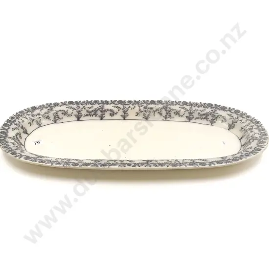 Copeland Blue and White Oblong Ashet