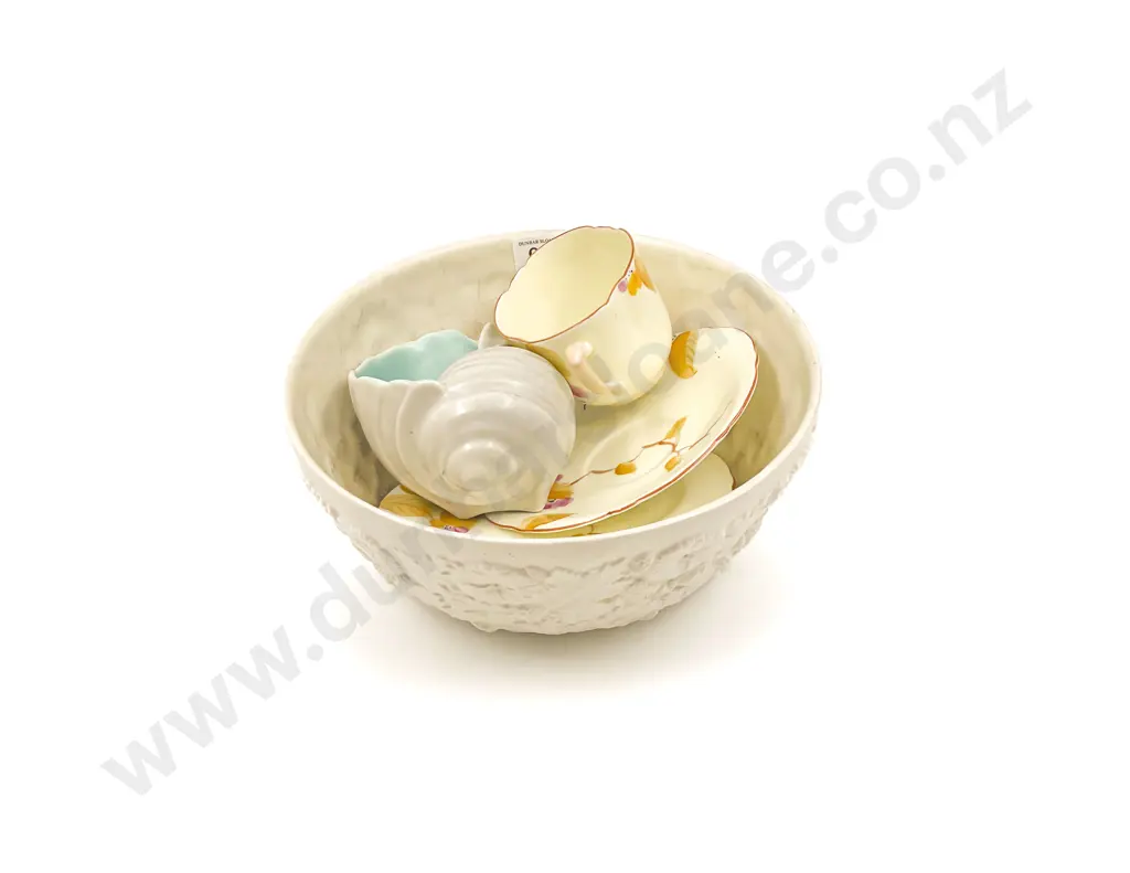 Spode Bowl together with Poole Shell Dish and Trio Image 1++