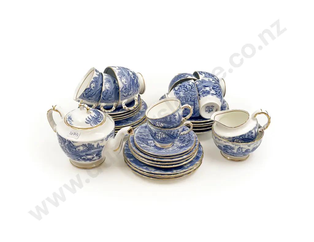 H & M Blue and White Part Tea Set Image 1++