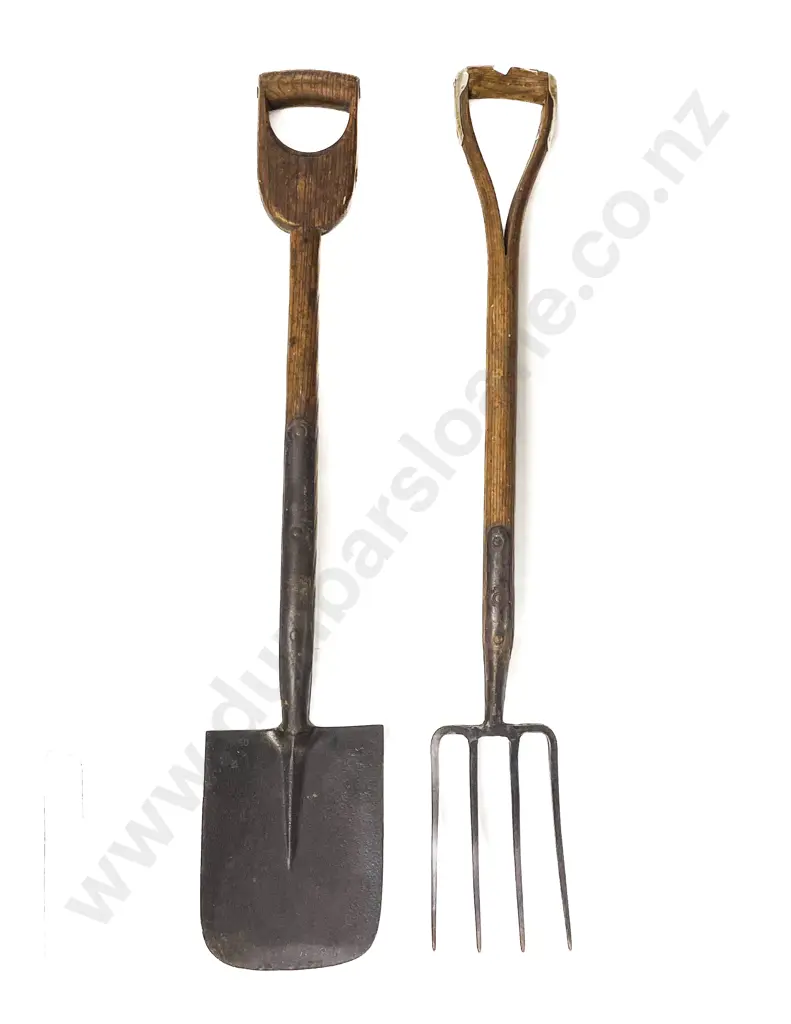 English Made Vintage Pitchfork and Shovel Image 1++