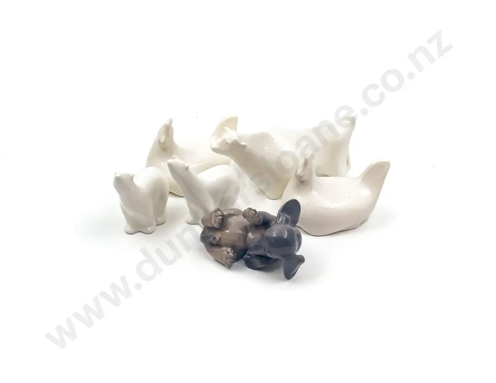 Royal Copenhagen Puppy together with Assorted White China Animal Ornaments Image 1++