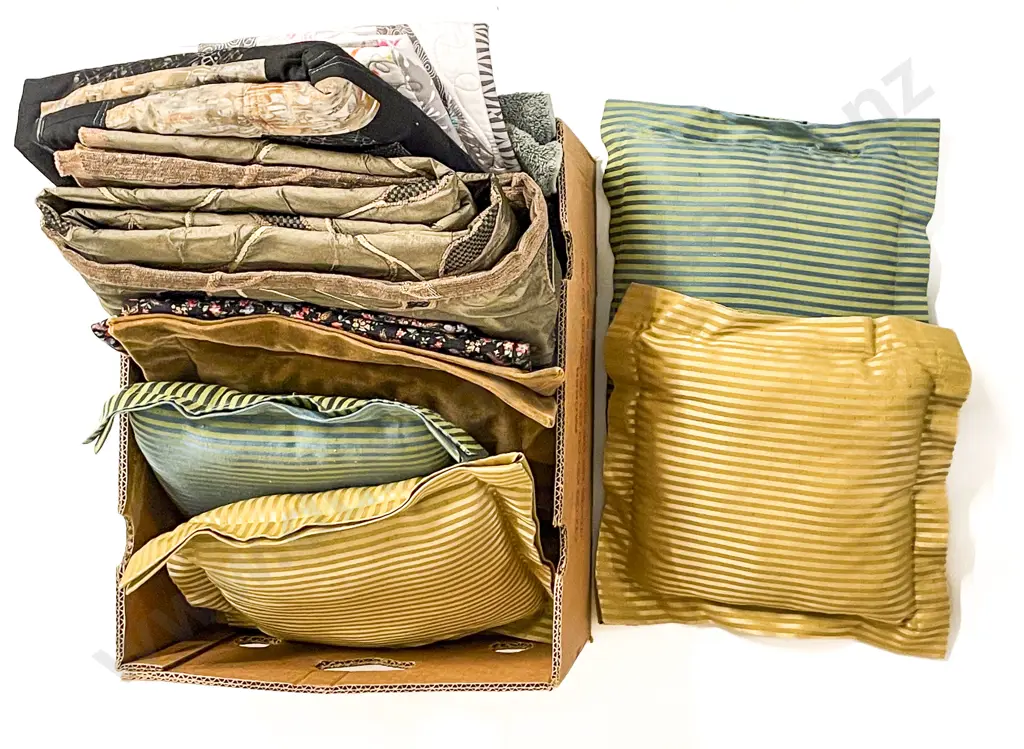 Three Boxes of Assorted Cushions Etc. Image 1++