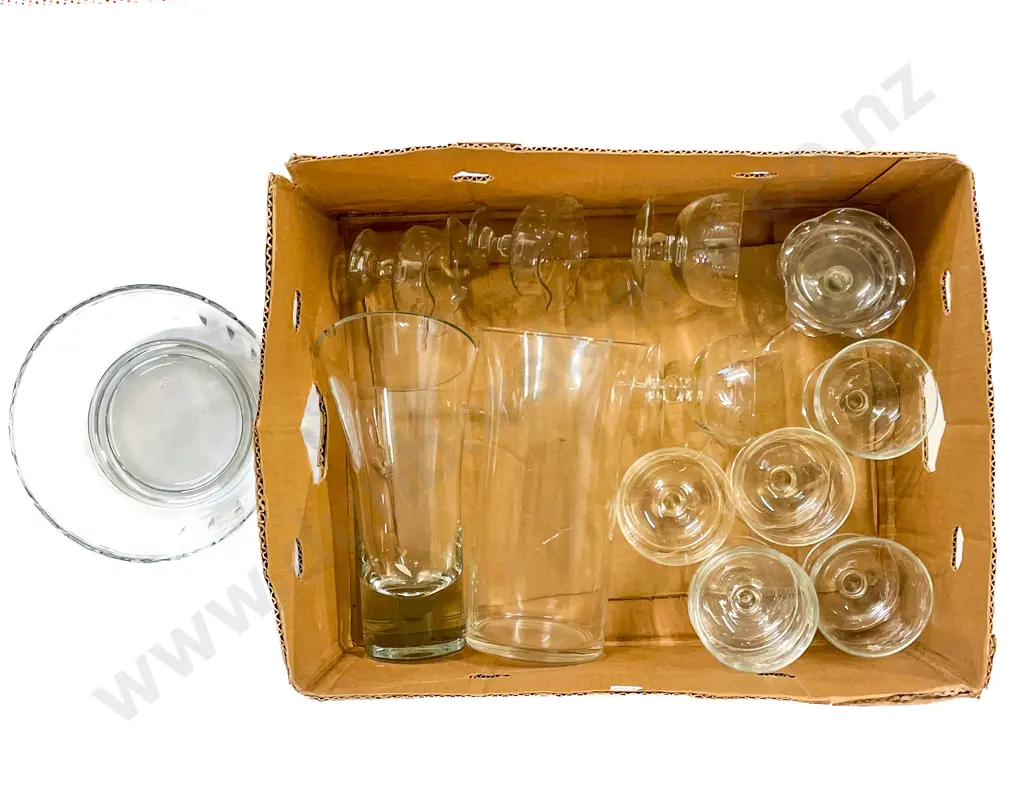 Two Boxes of Assorted Crystal and Glassware Image 1++