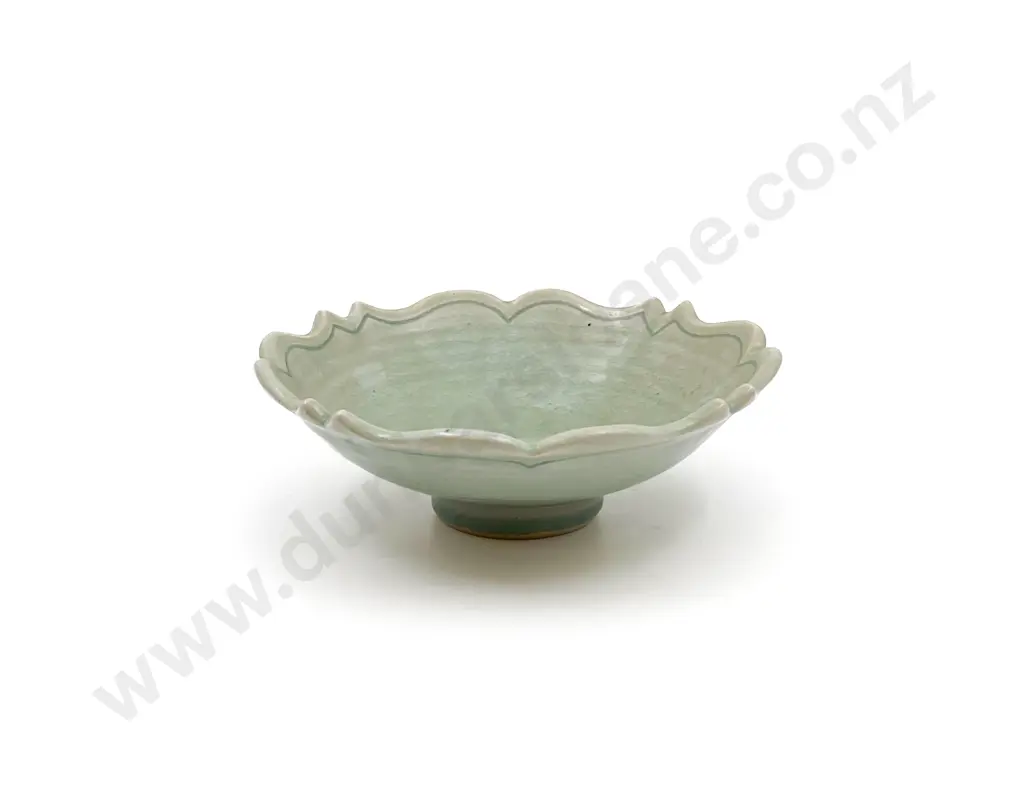 Mirek Smisek Celadon Glaze Pedestal Bowl Image 1++