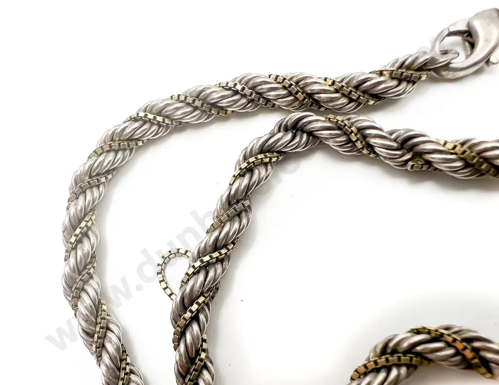 Sterling Silver Rope Twist Necklace Image 1++