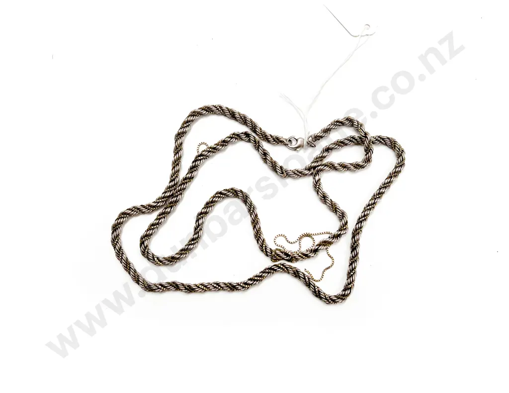 Sterling Silver Rope Twist Necklace Image 1++