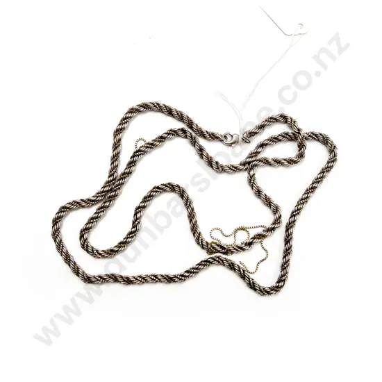 Sterling Silver Rope Twist Necklace