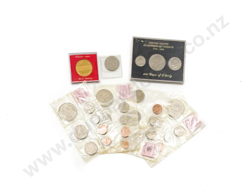 NZ 1967 Decimal Sets x 4 with Three Other Comm. Coin Sets Image 1++