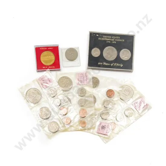 NZ 1967 Decimal Sets x 4 with Three Other Comm. Coin Sets