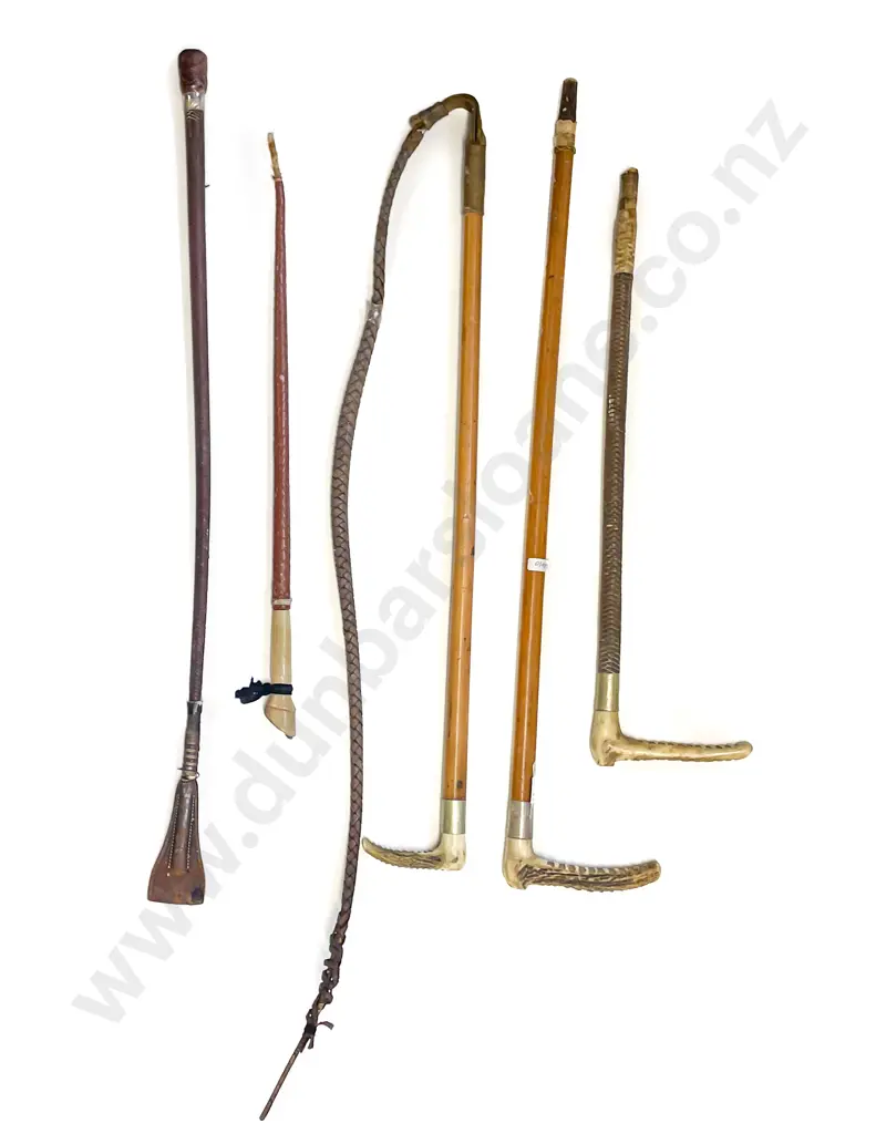 Six Assorting Vintage Riding Crops Image 1++