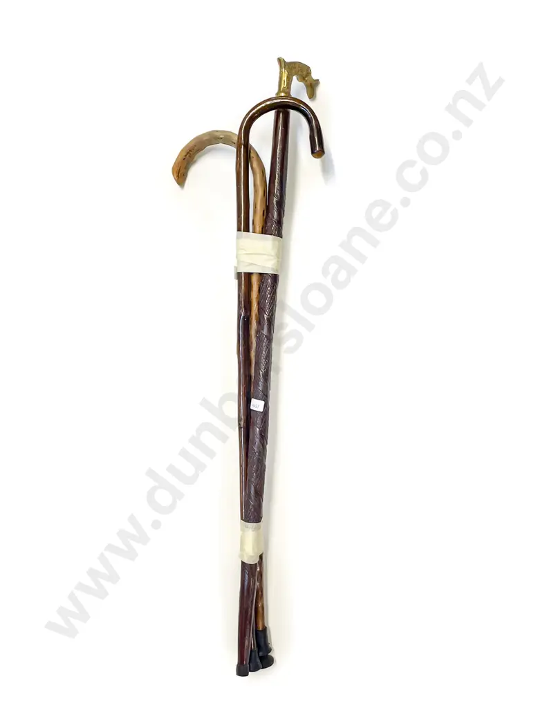 Three Assorted Vintage Walking Sticks Image 1++
