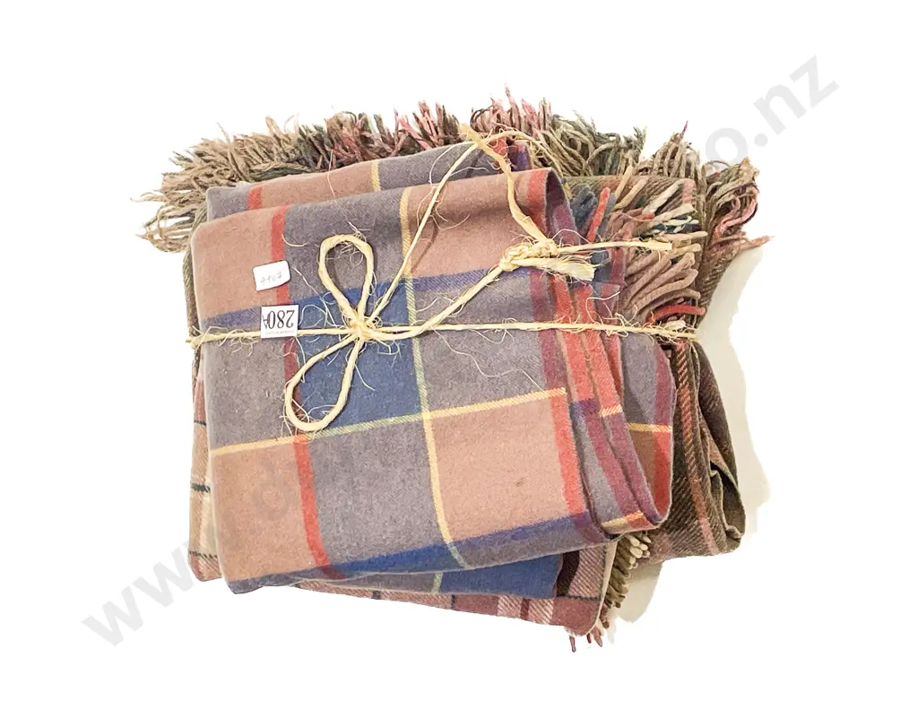 Three Assorted Vintage Blankets Image 1++
