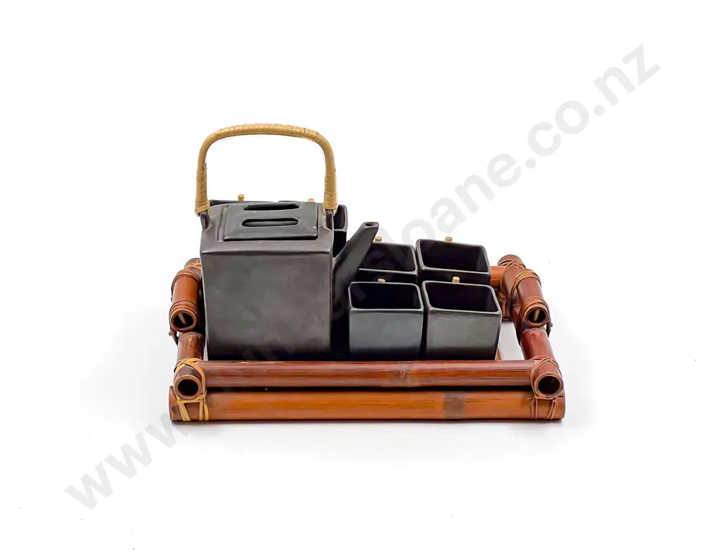Pottery Teaset on Tray Image 1++