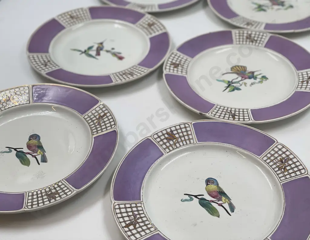 Six Wedgwood Bird Themed Hand Painted Plates Image 1++