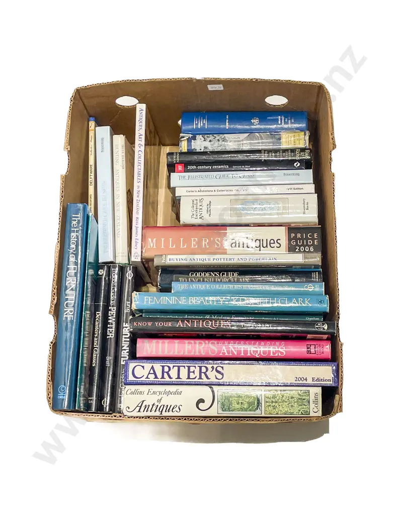 Box Assorted Antique Reference Vols Image 1++