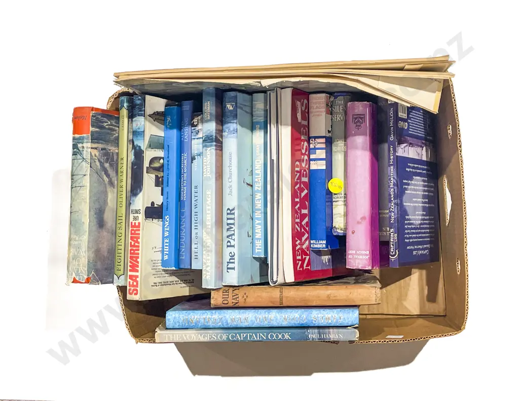 Box of Assorted Maritime Reference Vols Image 1++