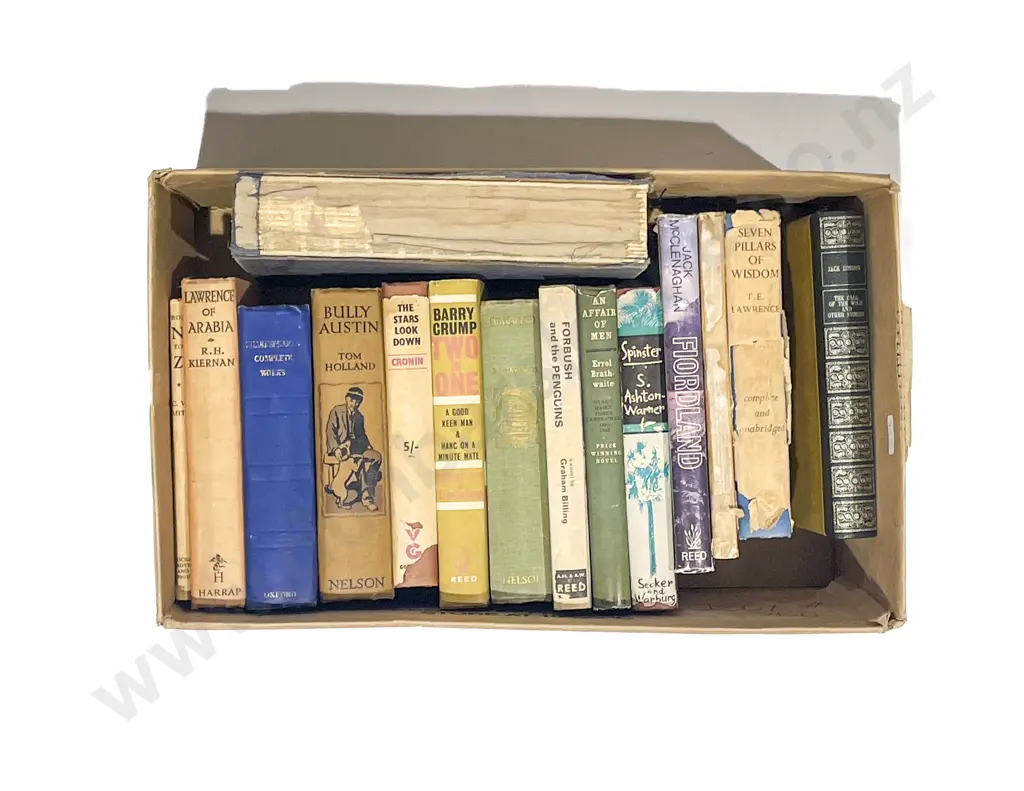 Box Assorted Books Including Barry Crump Image 1++