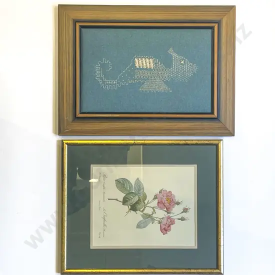 Box of Assorted Framed Works etc