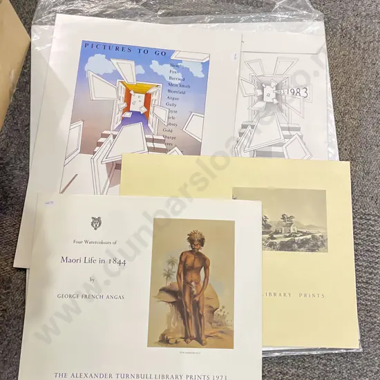 Four Assorted Folders of Turnbull Library Prints