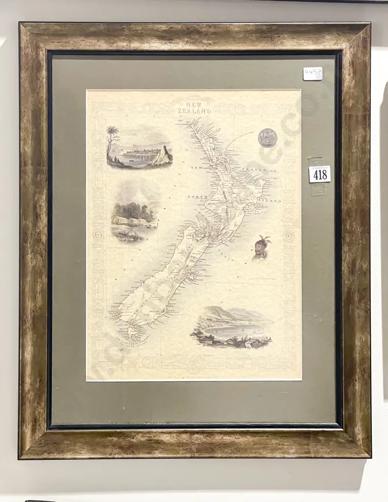 Reproduction Pictorial Map of New Zealand Image 1++