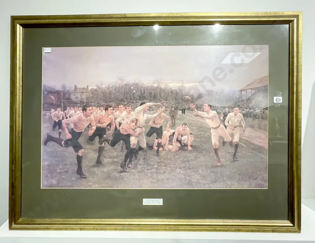 William Barns Wollen - The Rugby Match Print Image 1++