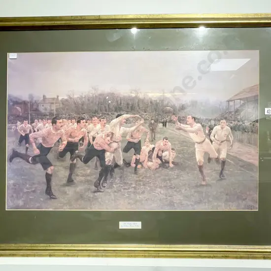 William Barns Wollen - The Rugby Match Print