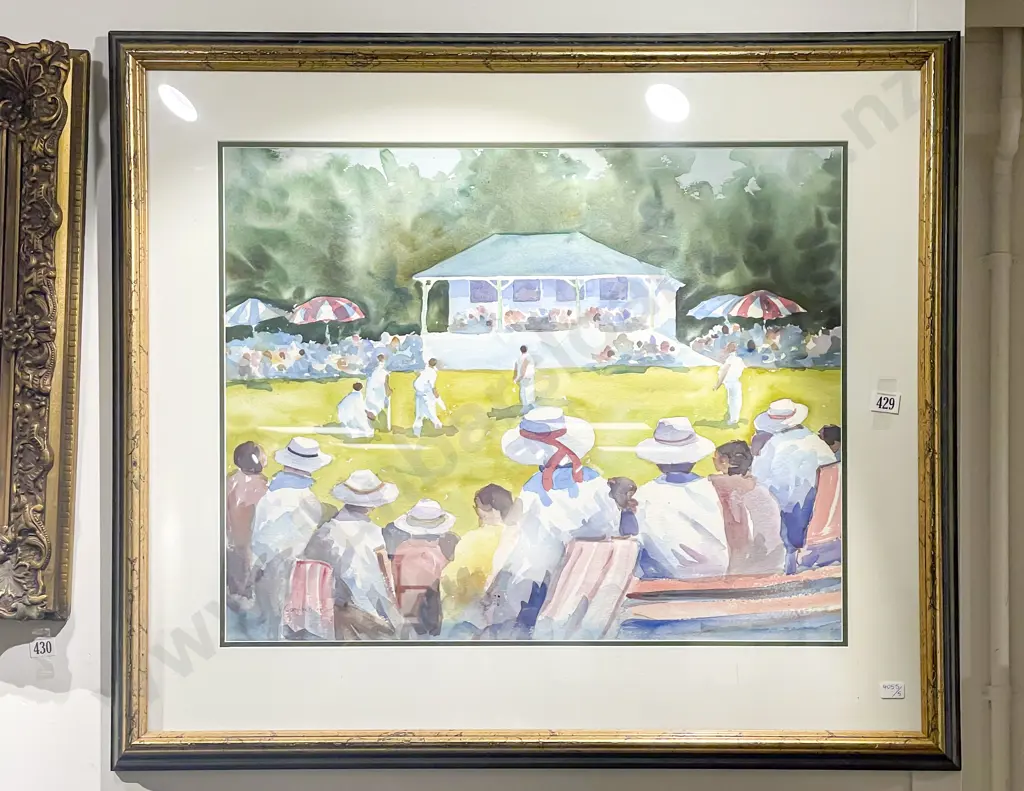 J Campbell - Summer Cricket - Watercolour Image 1++