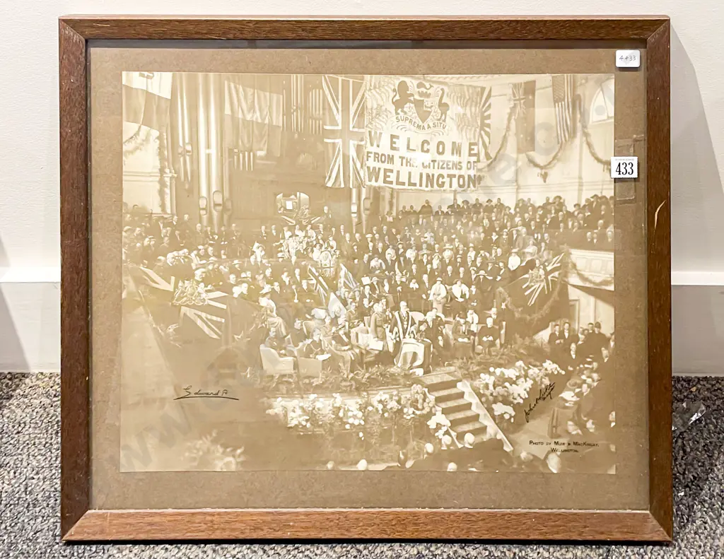 Photograph of Prince of Whales Visit to Wellington Town Hall Image 1++